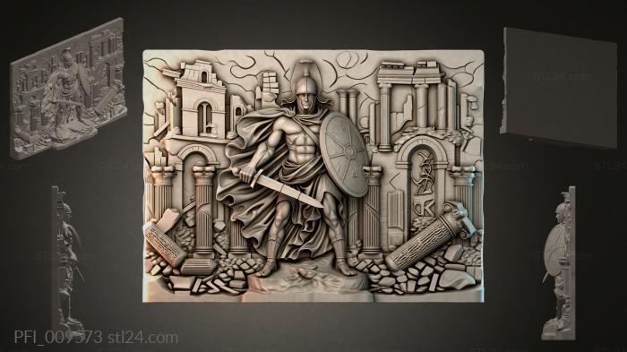 Панно фентези (PFI_009573) 3D модель для ЧПУ станка