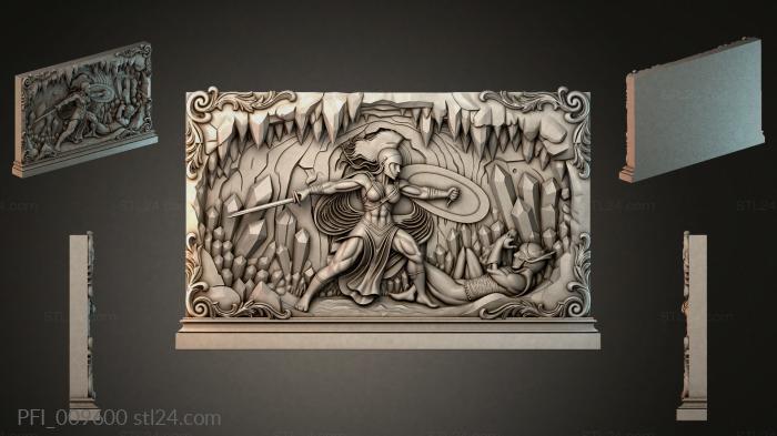 Панно фентези (PFI_009600) 3D модель для ЧПУ станка