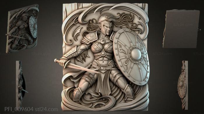 Панно фентези (PFI_009604) 3D модель для ЧПУ станка