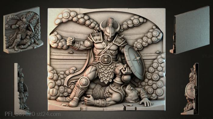 Панно фентези (PFI_009620) 3D модель для ЧПУ станка