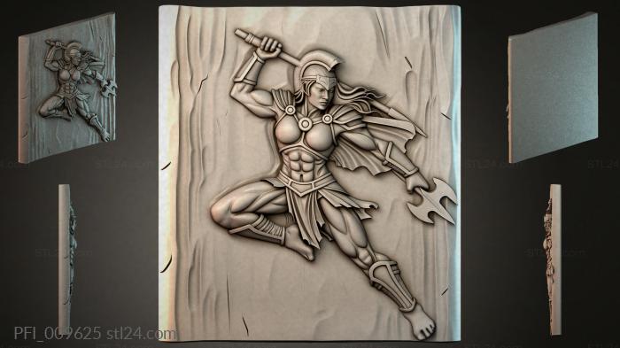 Панно фентези (PFI_009625) 3D модель для ЧПУ станка