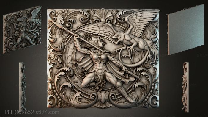 Панно фентези (PFI_009652) 3D модель для ЧПУ станка