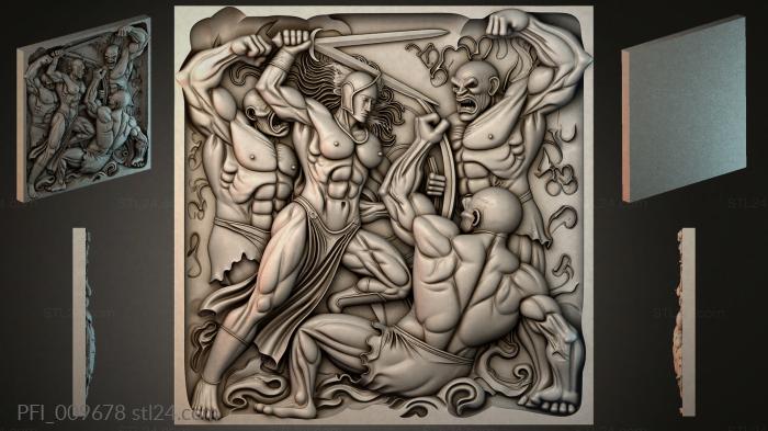 Панно фентези (PFI_009678) 3D модель для ЧПУ станка