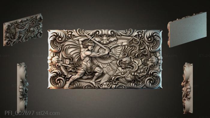 Панно фентези (PFI_009697) 3D модель для ЧПУ станка