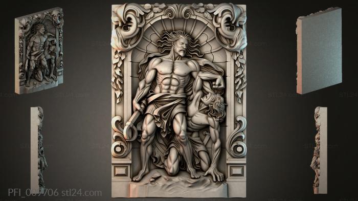 Панно фентези (PFI_009706) 3D модель для ЧПУ станка
