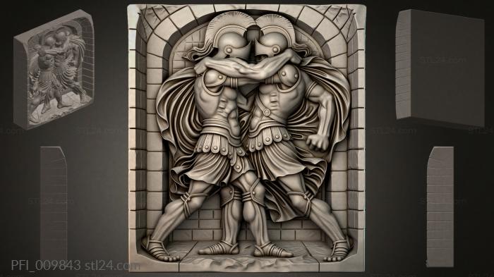 Панно фентези (PFI_009843) 3D модель для ЧПУ станка