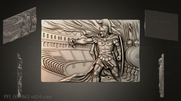 Панно фентези (PFI_009863) 3D модель для ЧПУ станка