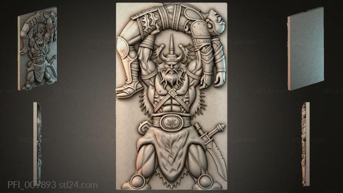 Панно фентези (PFI_009893) 3D модель для ЧПУ станка