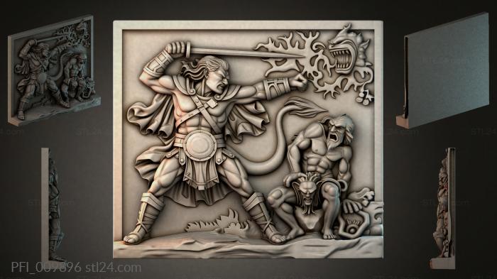 Панно фентези (PFI_009896) 3D модель для ЧПУ станка
