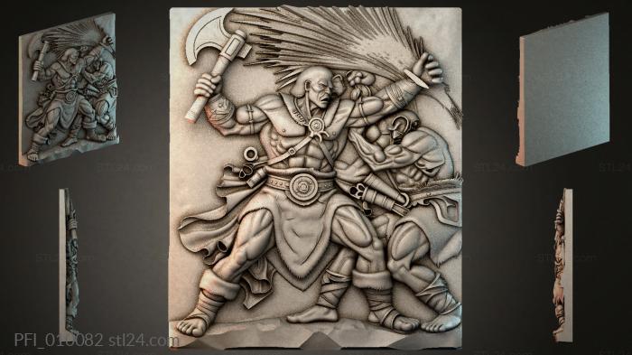 Панно фентези (PFI_010082) 3D модель для ЧПУ станка