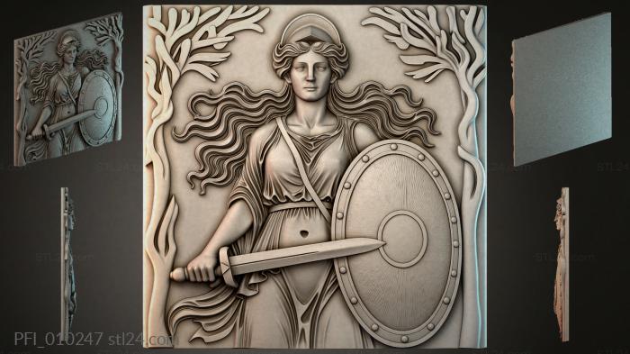 Панно фентези (PFI_010247) 3D модель для ЧПУ станка