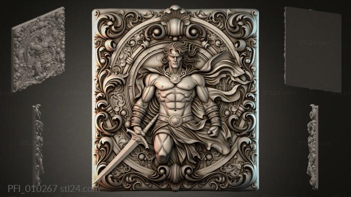 Панно фентези (PFI_010267) 3D модель для ЧПУ станка