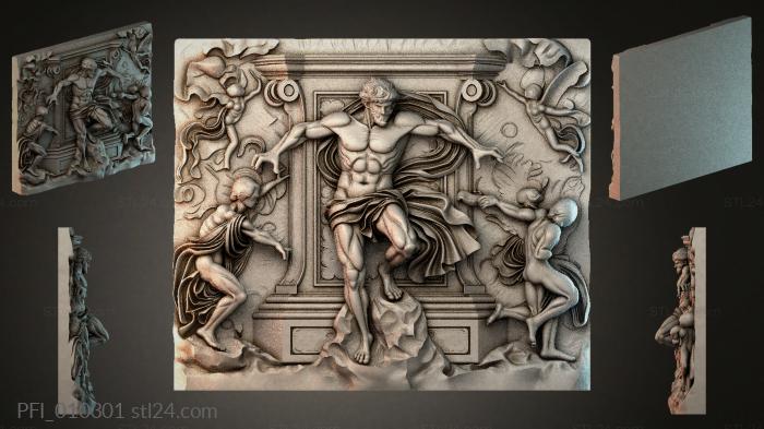 Панно фентези (PFI_010301) 3D модель для ЧПУ станка