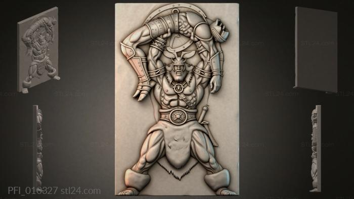 Панно фентези (PFI_010327) 3D модель для ЧПУ станка