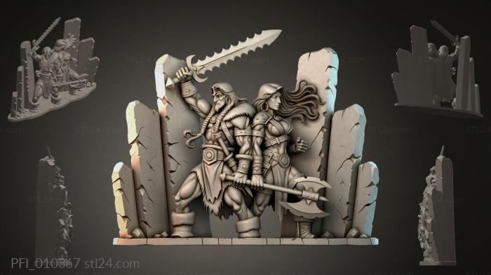 Панно фентези (PFI_010367) 3D модель для ЧПУ станка