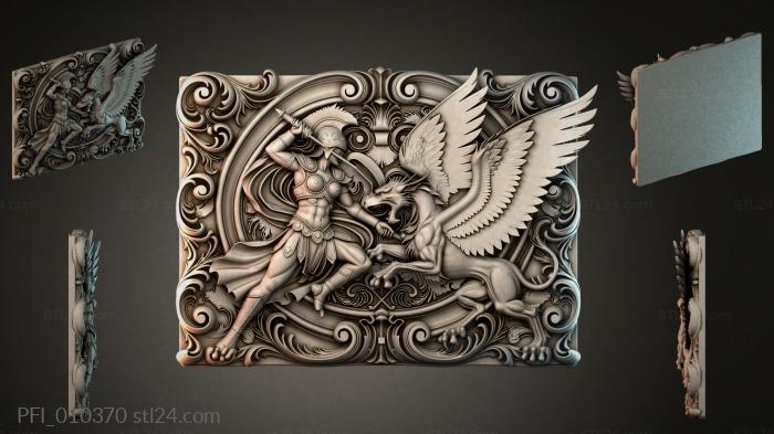 Панно фентези (PFI_010370) 3D модель для ЧПУ станка