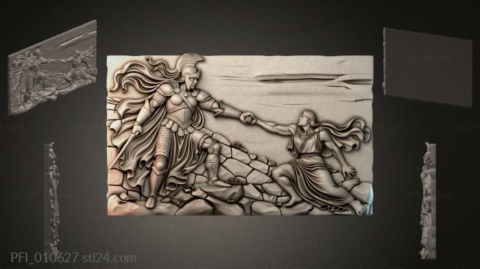 Панно фентези (PFI_010627) 3D модель для ЧПУ станка