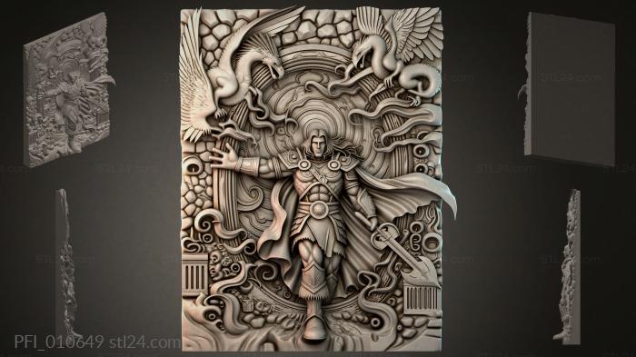Панно фентези (PFI_010649) 3D модель для ЧПУ станка