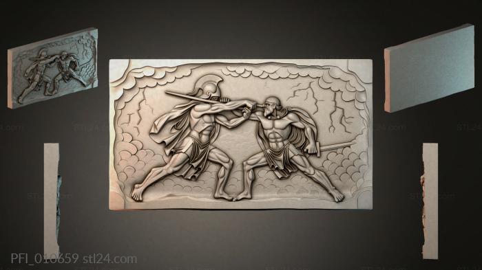 Панно фентези (PFI_010659) 3D модель для ЧПУ станка