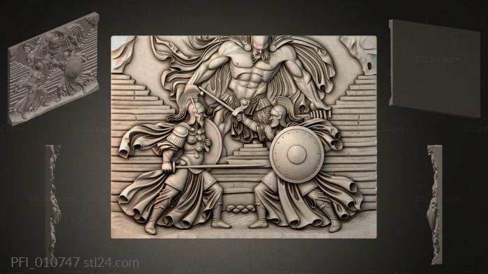 Панно фентези (PFI_010747) 3D модель для ЧПУ станка