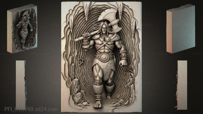 Панно фентези (PFI_010748) 3D модель для ЧПУ станка