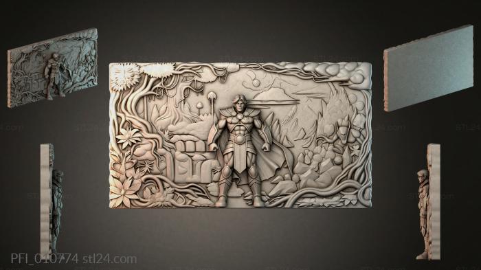 Панно фентези (PFI_010774) 3D модель для ЧПУ станка