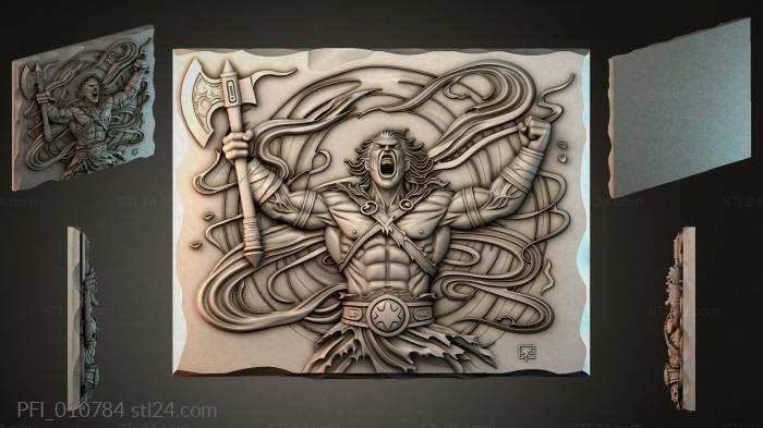 Панно фентези (PFI_010784) 3D модель для ЧПУ станка