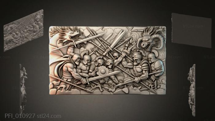 Панно фентези (PFI_010927) 3D модель для ЧПУ станка