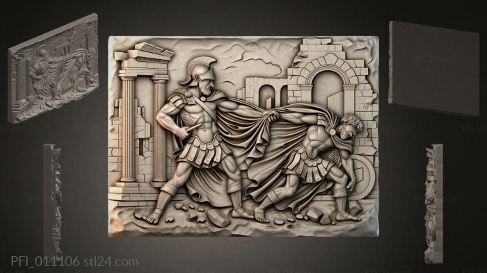 Панно фентези (PFI_011106) 3D модель для ЧПУ станка