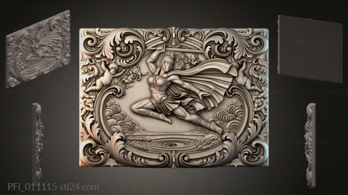 Панно фентези (PFI_011115) 3D модель для ЧПУ станка