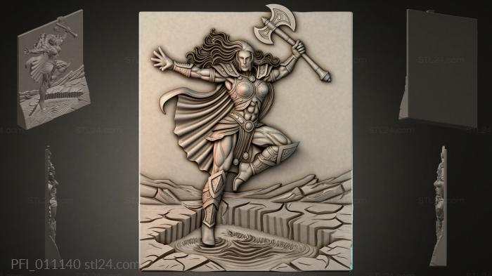 Панно фентези (PFI_011140) 3D модель для ЧПУ станка