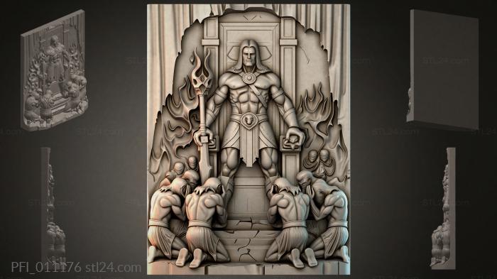 Панно фентези (PFI_011176) 3D модель для ЧПУ станка