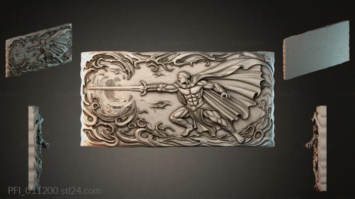 Панно фентези (PFI_011200) 3D модель для ЧПУ станка