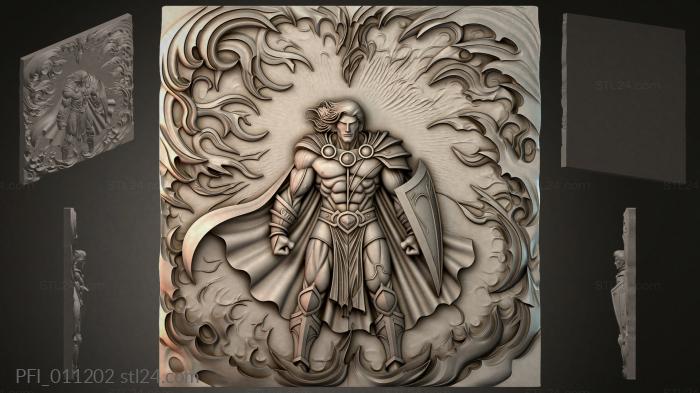 Панно фентези (PFI_011202) 3D модель для ЧПУ станка