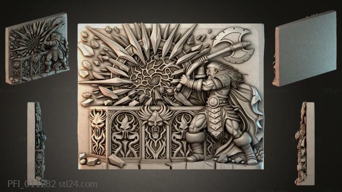 Панно фентези (PFI_011282) 3D модель для ЧПУ станка