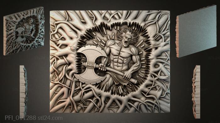 Панно фентези (PFI_011288) 3D модель для ЧПУ станка