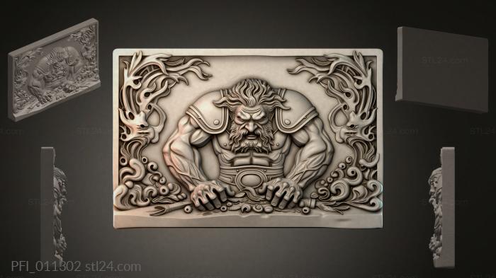 Панно фентези (PFI_011302) 3D модель для ЧПУ станка