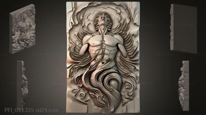 Панно фентези (PFI_011335) 3D модель для ЧПУ станка