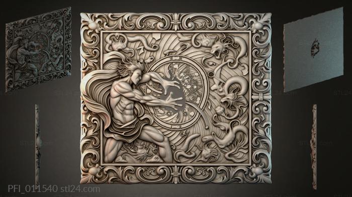 Панно фентези (PFI_011540) 3D модель для ЧПУ станка
