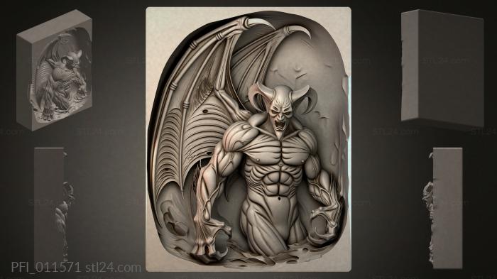 Панно фентези (PFI_011571) 3D модель для ЧПУ станка