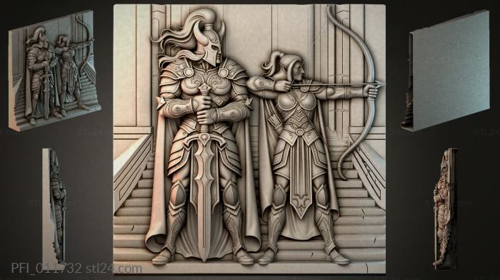 Панно фентези (PFI_011732) 3D модель для ЧПУ станка