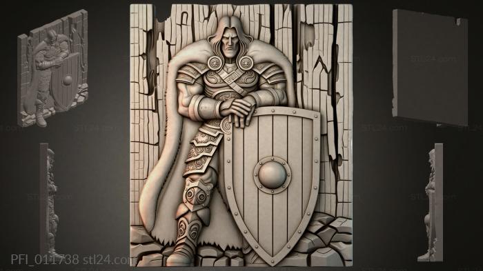 Панно фентези (PFI_011738) 3D модель для ЧПУ станка