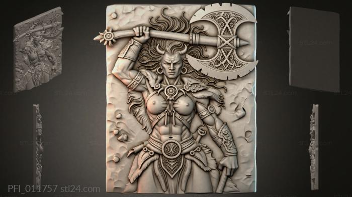 Панно фентези (PFI_011757) 3D модель для ЧПУ станка