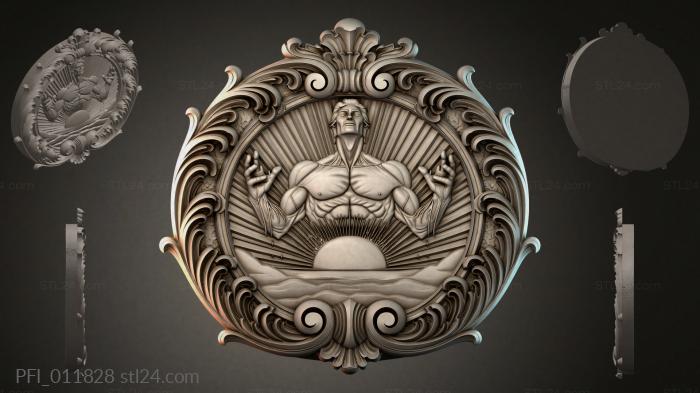 Панно фентези (PFI_011828) 3D модель для ЧПУ станка