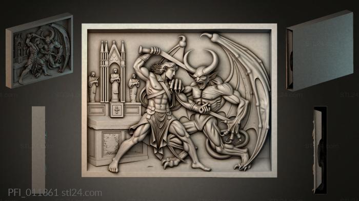 Панно фентези (PFI_011861) 3D модель для ЧПУ станка