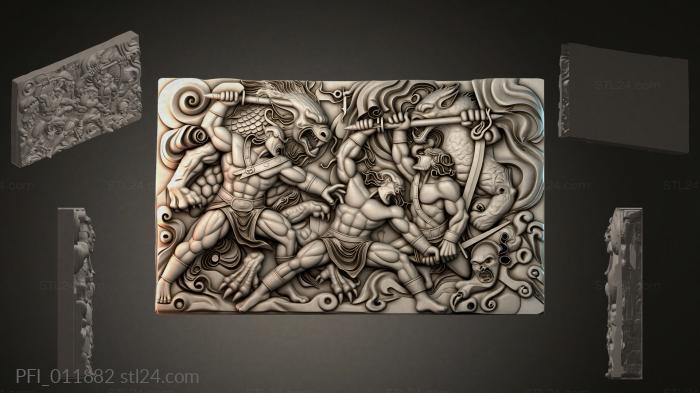 Панно фентези (PFI_011882) 3D модель для ЧПУ станка
