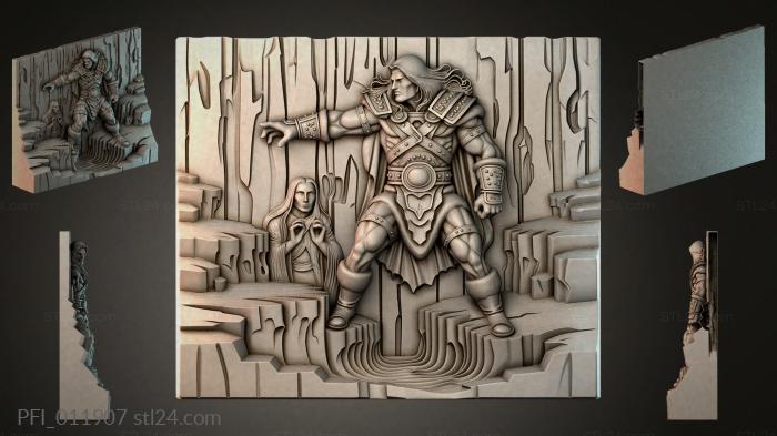 Панно фентези (PFI_011907) 3D модель для ЧПУ станка