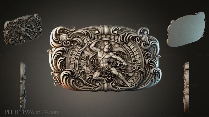 Панно фентези (PFI_011926) 3D модель для ЧПУ станка