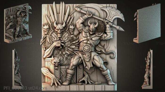 Панно фентези (PFI_011933) 3D модель для ЧПУ станка