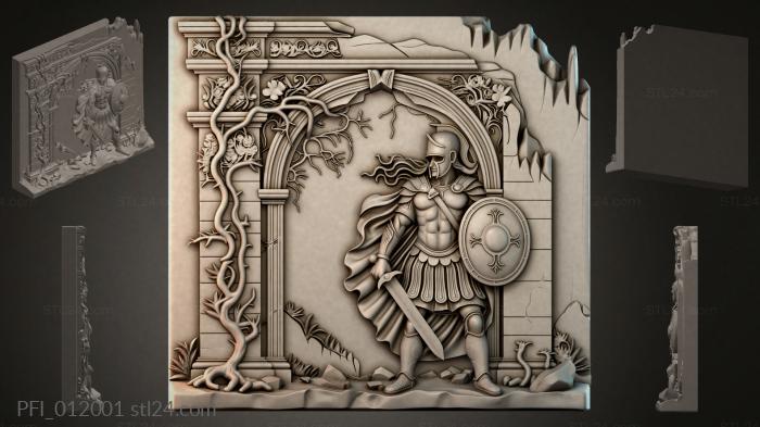 Панно фентези (PFI_012001) 3D модель для ЧПУ станка